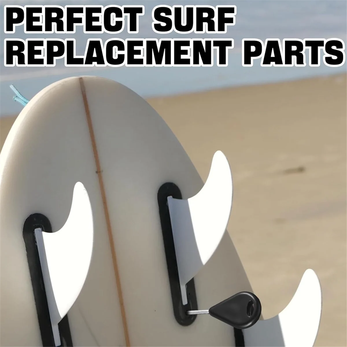 T79C 6 Pcs Surf Fin Key Surfing Surf Fin Key with 24 Pcs Fin Screws Universal Hexagon Surfboard Fin Key Replacement