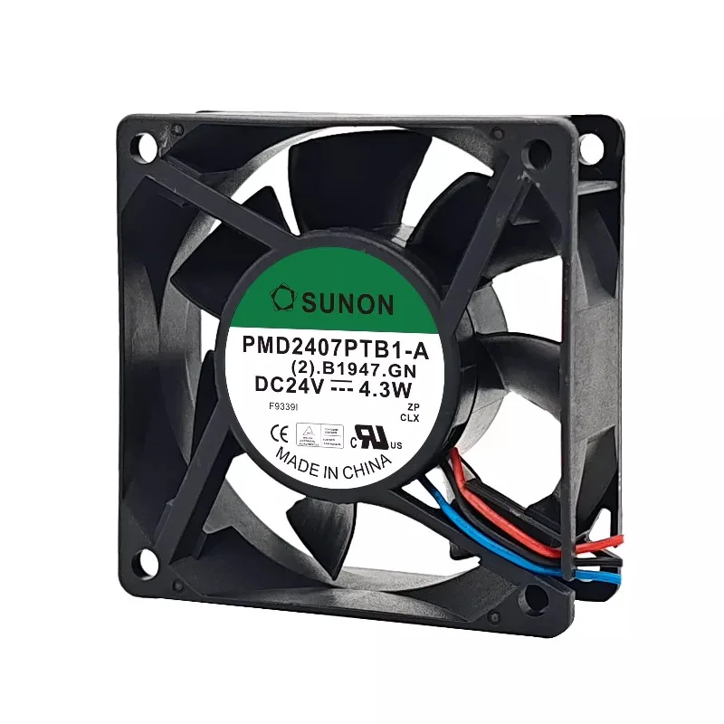 New Fan for SUNON PMD2407PTB1-A 24V 4.3W 7CM 7025 Cooling Fan 70*70*25MM