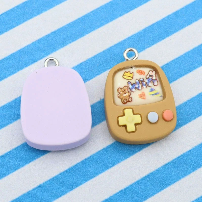 10/12pcs Cartoon Gamepad Game Console Resin Charms Cute Pendant For Earring Necklace DIY Jewelry Make