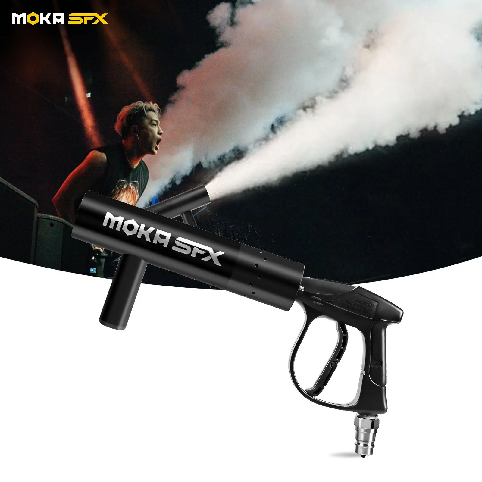 moka sfx handheld jet gun co2 cannon cryo gun com 10ft mangueira para dj party stage show sem ice seum sprays 68 m 01