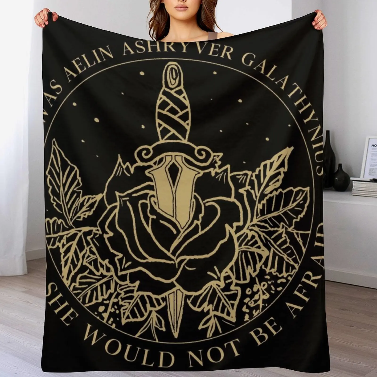 Aelin Galathynius - Throne of Glass Quote Throw Blanket warm for winter Soft Blankets