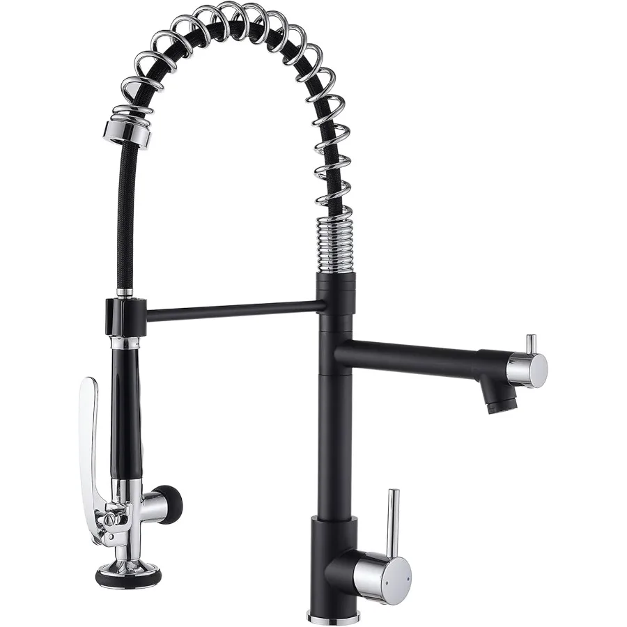 

Смеситель для кухонной мойки, выдвижной кухонный смеситель, черные и хромированные кухонные смесители с распылителем, смесители с одной ручкой и одним отверстием для