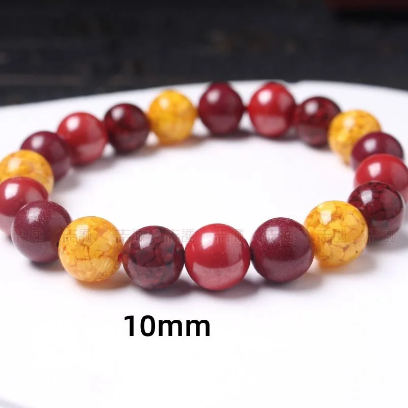 Natural Purple Gold Red Sand Duobao Bracelet Genuine Goods Female Men's String 8-12mm