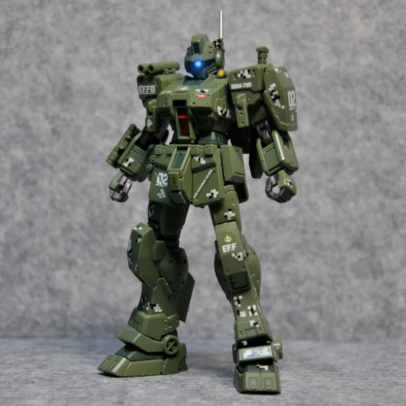 Figura de Acción XFS Starfront Studio HG 1/144 GM Spartan RGM-79S, Soporte Luminoso Transparente para Casco y Calcomanías de Transferencia por Agua Incluidas, Regalo
