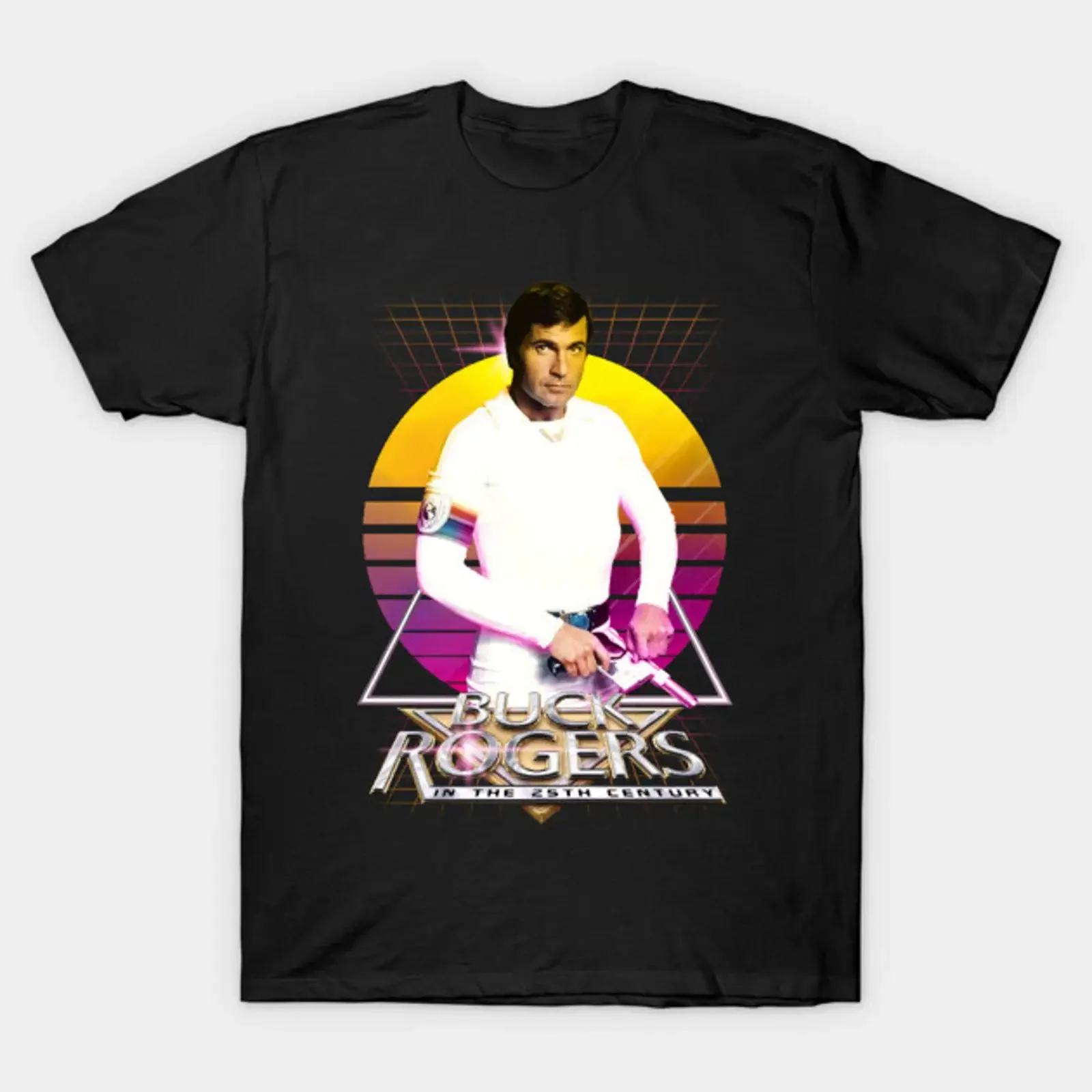 buck rogers earth defender T Shirt vintage Washed Unisex Stretched Soft Top For Everyday Wear streetwear Breathable Comfortable