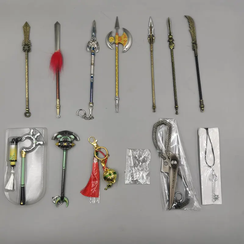 

Random VALORANT Soul Land Jujutsu Kaisen Weapons of The Three Kingdoms Game Peripheral Mini Keychain Metal Pendant Gift Toys