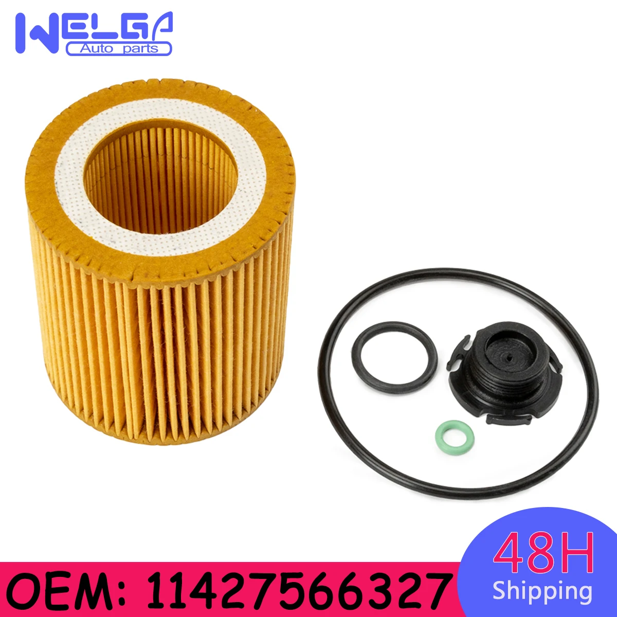 

New Engine Oil Filter & Plug Seal Ring For BMW E60 E82 E88 E90 E92 E93 11427541827 HU816X 11427566327 11-42-7-854-049