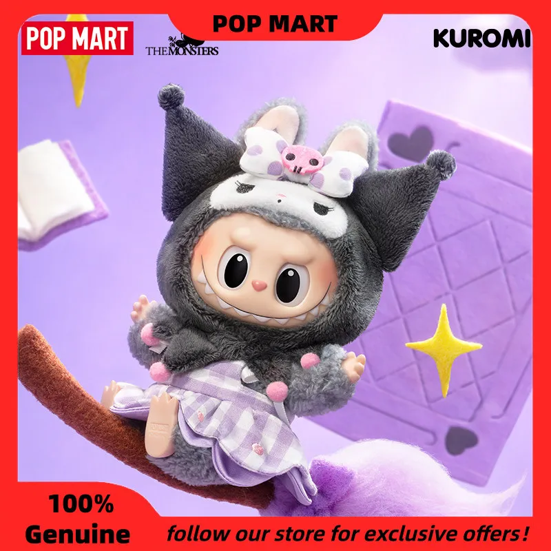 

New Authentic POPMART THE MONSTERS X Sanrio Family Vinyl Plush Pendant Blind Box Cute Collectible Keychain Mystery Box As Gifts