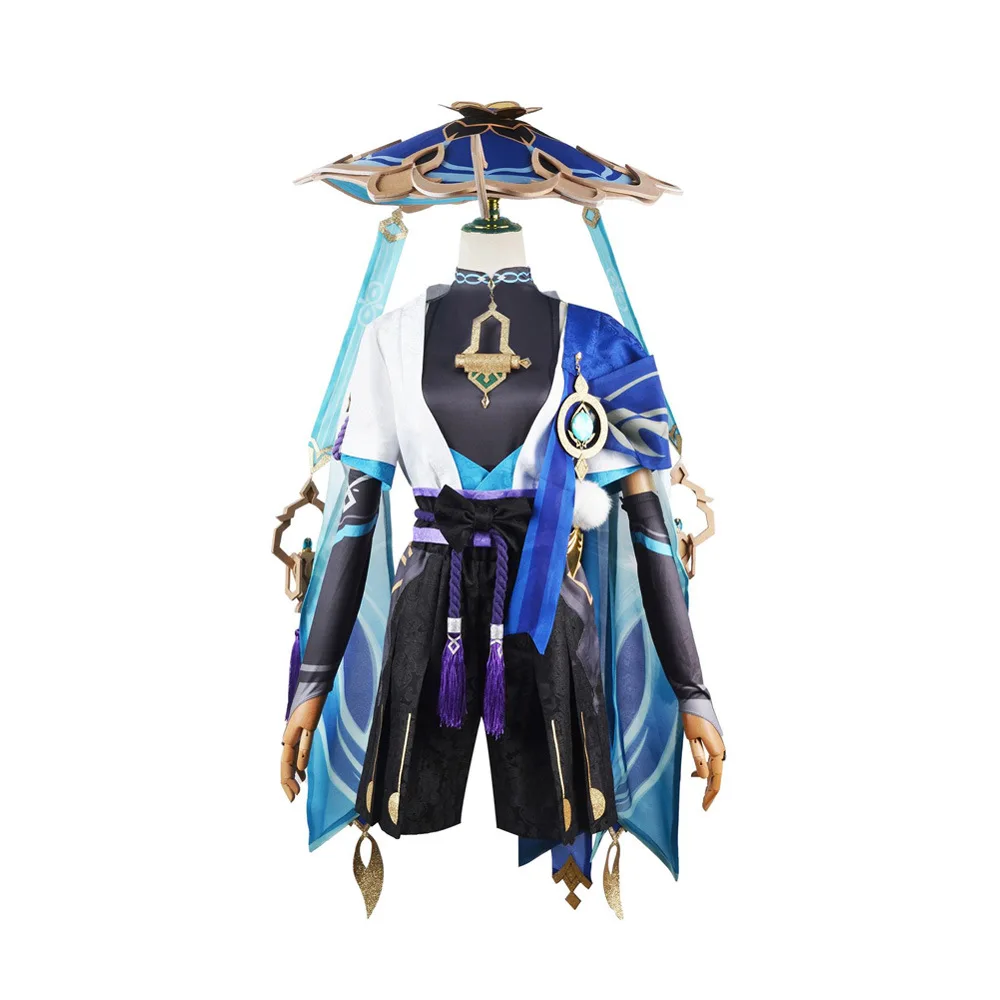 The Wanderer Genshin Impact Fantasia de Cosplay para Homem, Peruca, Chapéu, Fantasia, Jogo Anime, Halloween