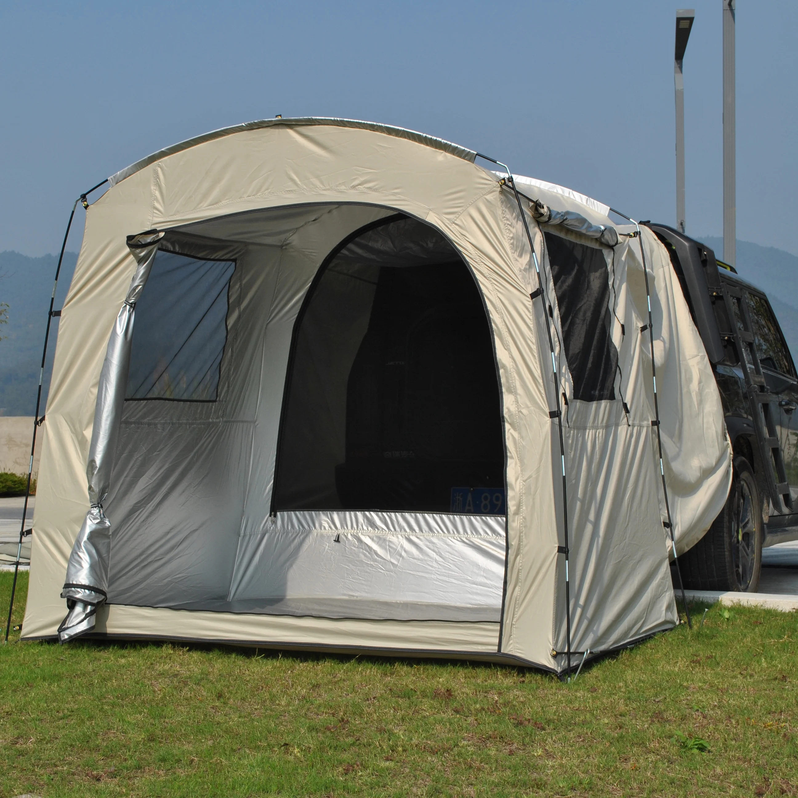 Self-driving Tour SUV Tent, 2 Person Waterproof Tailgate Car Camping Tent with Mesh Screen,Rectangle Car Tent,car Rear Tent