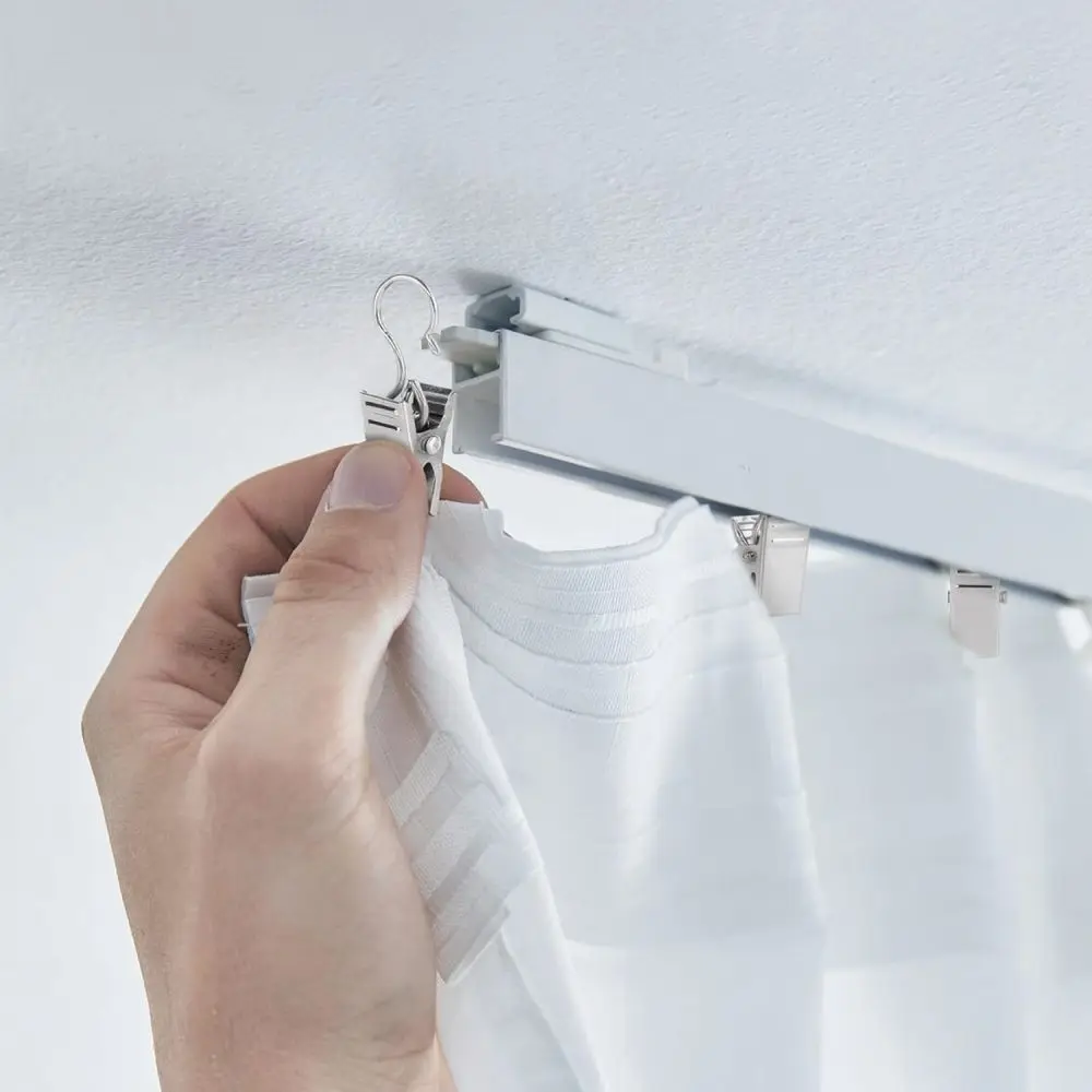Heavy Duty Stainless Steel Curtain Hangers Strong Clamps Hooks Anti Rust Drapery Clips For Home Office Window Decor