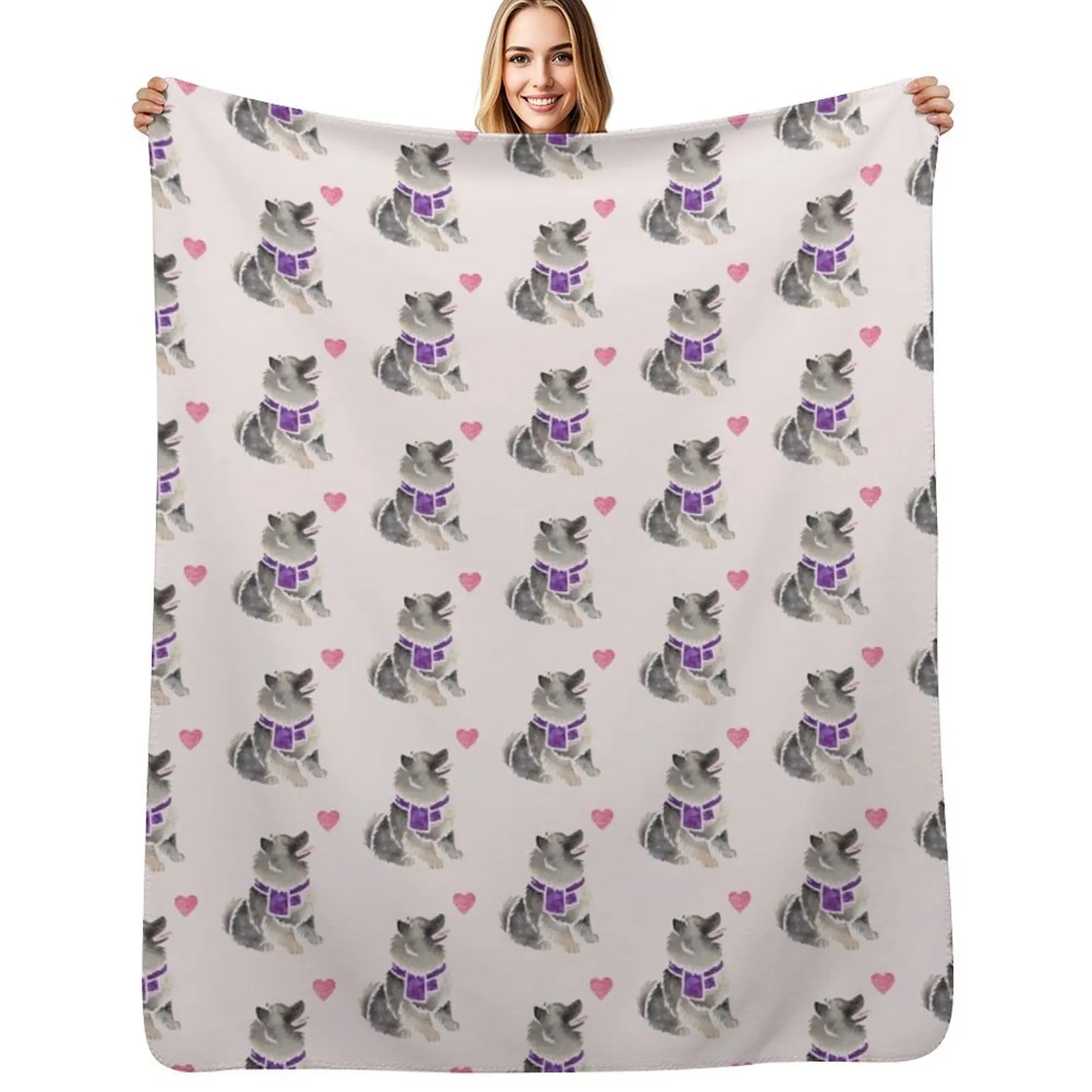 

Watercolour Keeshond 2 Throw Blanket for winter heavy to sleep Plush Decorative Sofas Blankets