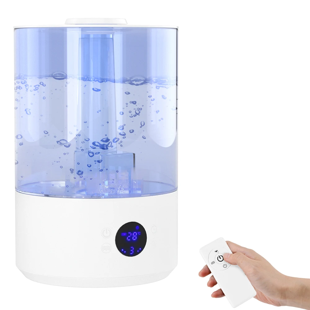 Luftbefeuchter für Schlafzimmer und große Räume, (7,8L) Kaltnebel-Diffusor mit Nachfüllöffnung von oben für ätherische Öle, geeignet für Babys, Pflanzen und Haustiere, große Kapazität mit zwei