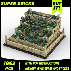 Street View Model Moc Building Bricks Hanging Gardens Of Babylon Technology Modular Blocks Gift Christmas Toys DIY Sets Assembly