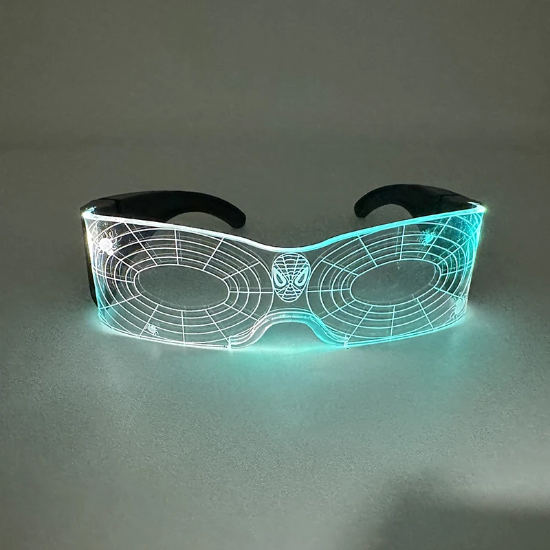 Nouveauté lunettes LED colorées Cosplay araignée héros tête lunettes garçons filles lunettes enfants cadeau lunettes carnaval lunettes de soleil