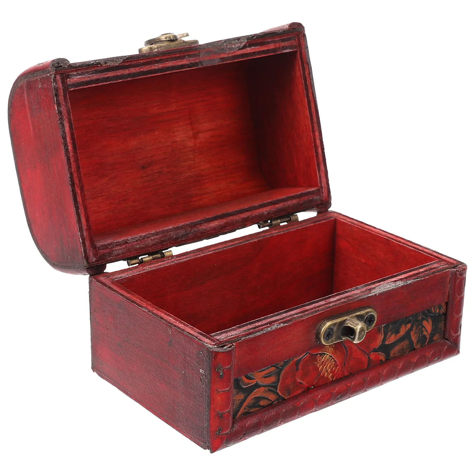 

Wooden Storage Box Vintage Design Jewelry Keeper Large Size Wood Chest for Collectibles Home Decoration Trinket Treasure Case