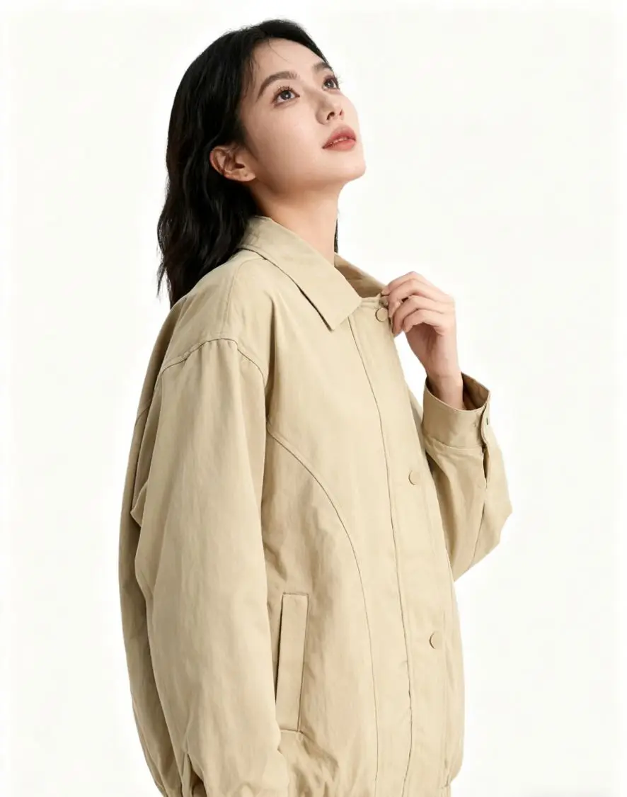 Giubbotti bomber Giacca da donna Pilota Autunno Pelliccia sintetica con pannelli Bottone a pressione Dolce ricamo Artistico Confortevole Preppy Femminile OL