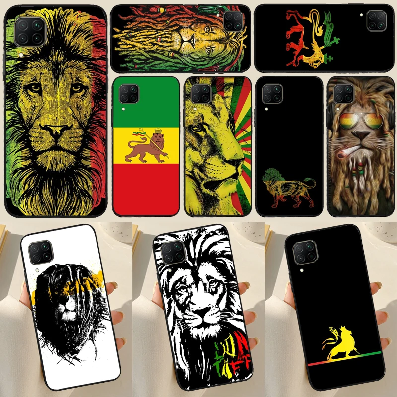 Rasta Lion Case For Huawei Honor X8 X7a X8a X9a 50 70 90 Magic5 Lite P20 P40 P60 P30 Pro Nova 9 Cover