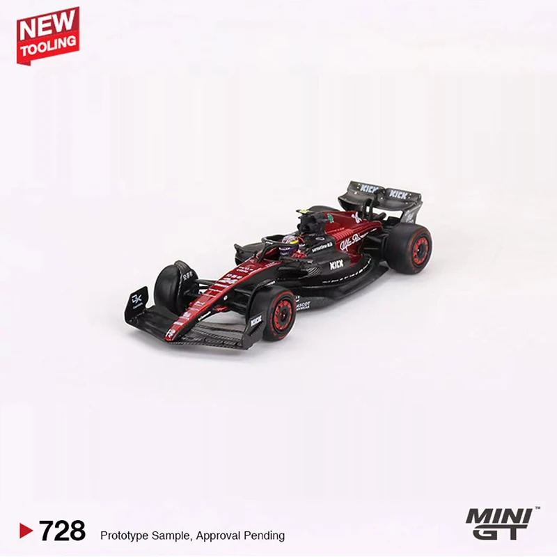 MINIGT 2023 F1 호주 그랑프리에서 Zhou Guanyu가 구동 Alf Rome C43 #24 모델 자동차, 1:64