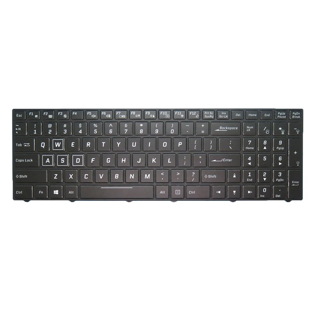 English US New Laptop Keyboard For PowerSpec 1710 Black With Backlit New