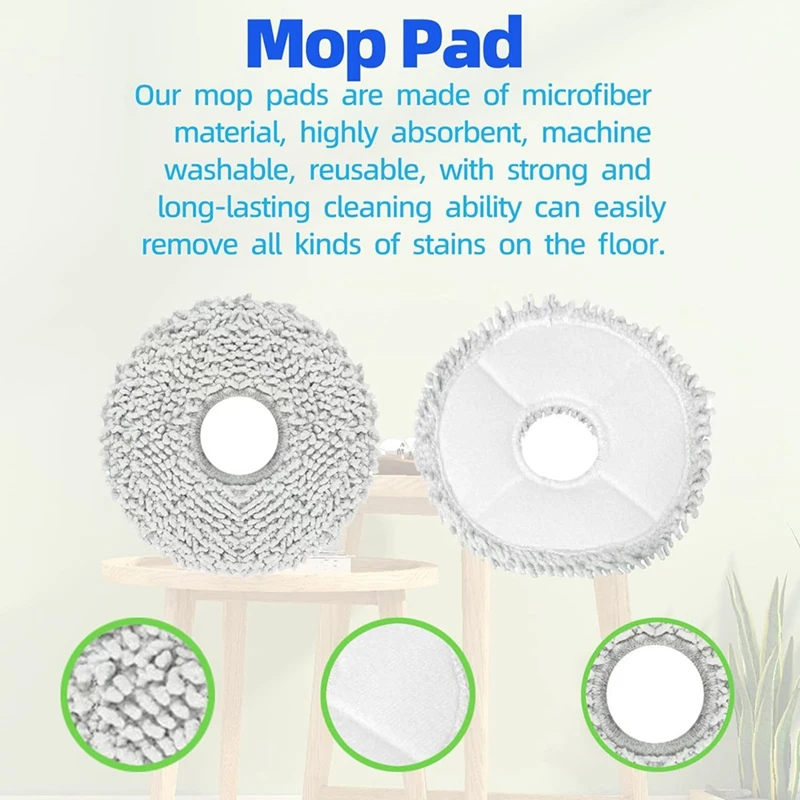 【Berserkk】For Yeedi M12 PRO + جهاز آلي لتنظيف الأتربة فرشاة جانبية دوارة مرشحات Hepa طقم ملحقات استبدال وسادة الممسحة