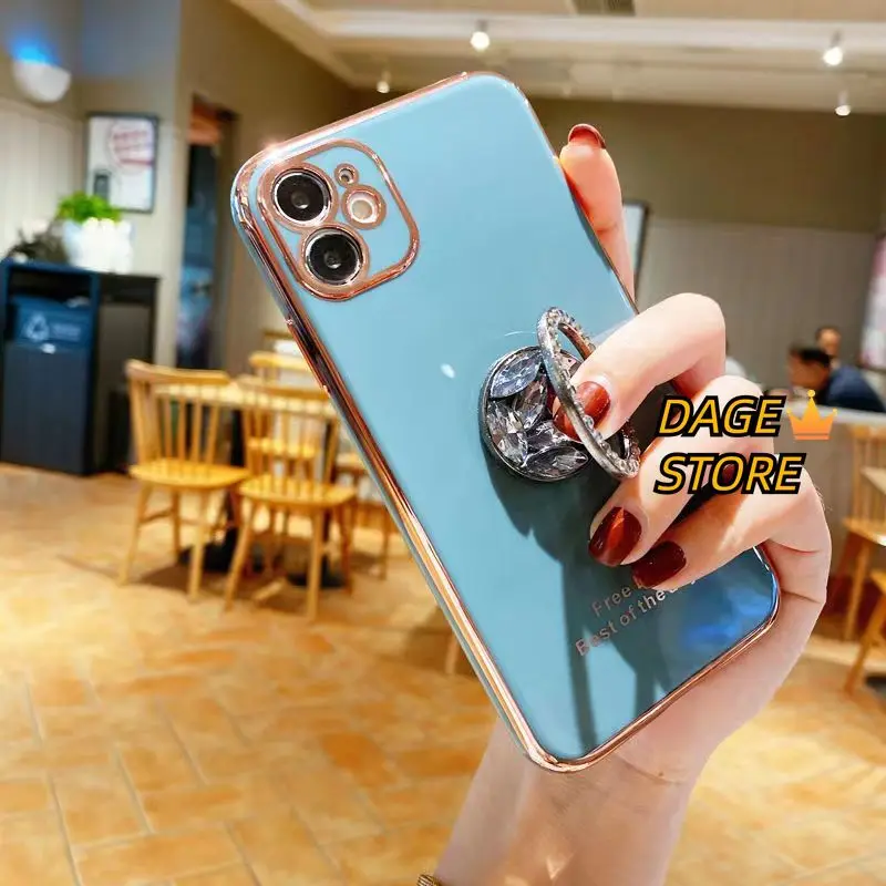 Etui na Samsung Galaxy Note 9 20P S10 LITE S10PLUS S10E S20 Ultra S20PLUS S20FE Bling kryształowy uchwyt miękki TPU tylna obudowa