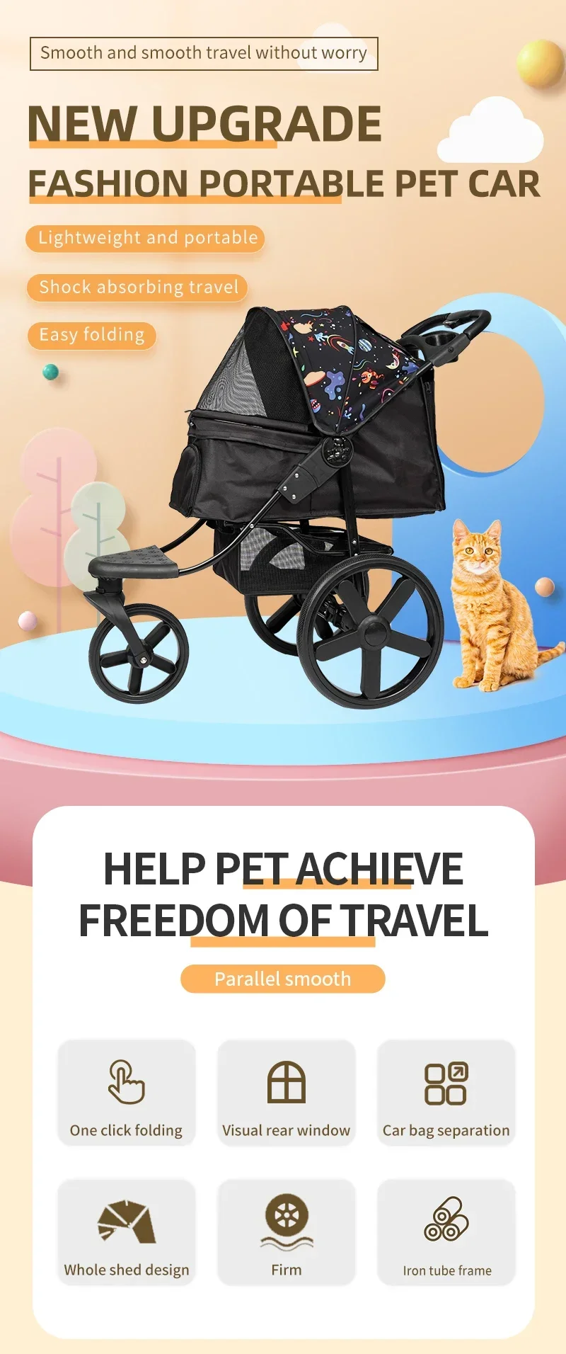Dog Cat Scratch-Washable Pet Carrier Comfortable Expandable Portable Foldable Travel with Waterproof Feature Airline Approved