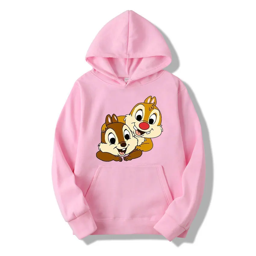 Chip & Dale Men Hoodie Cartoon Anime Fashion Women Oversized Sweatshirt Tops Spring Autumn Couple Pullover Clothing