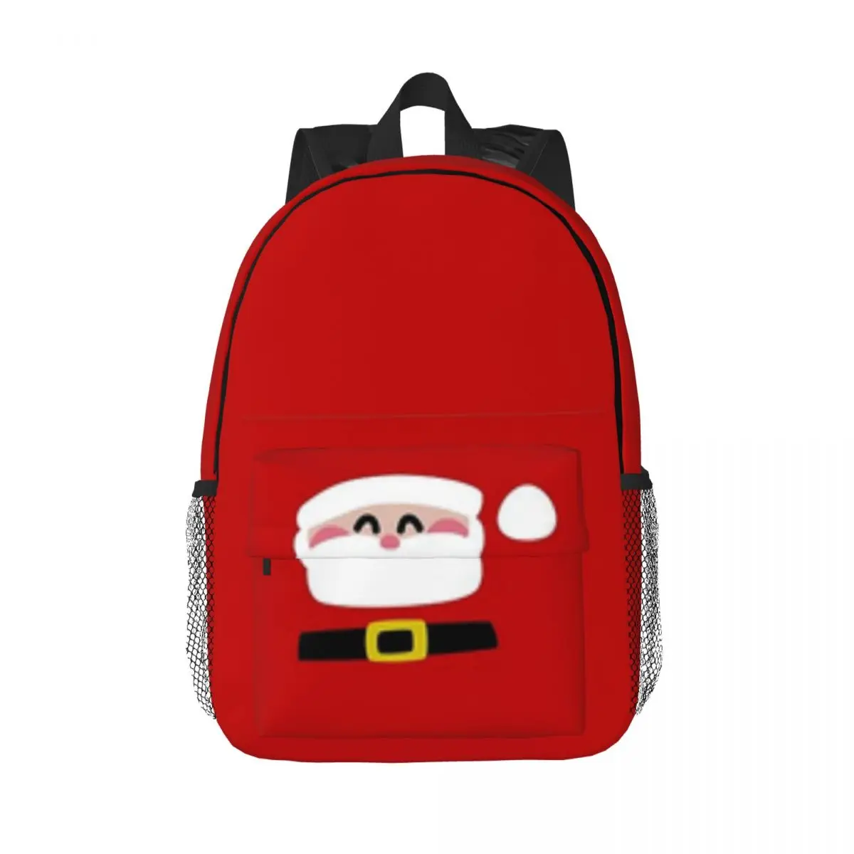 Mochila escolar de dibujos animados de Papá Noel para niñas, niños y niños, gran capacidad, Feliz Navidad, 15 pulgadas