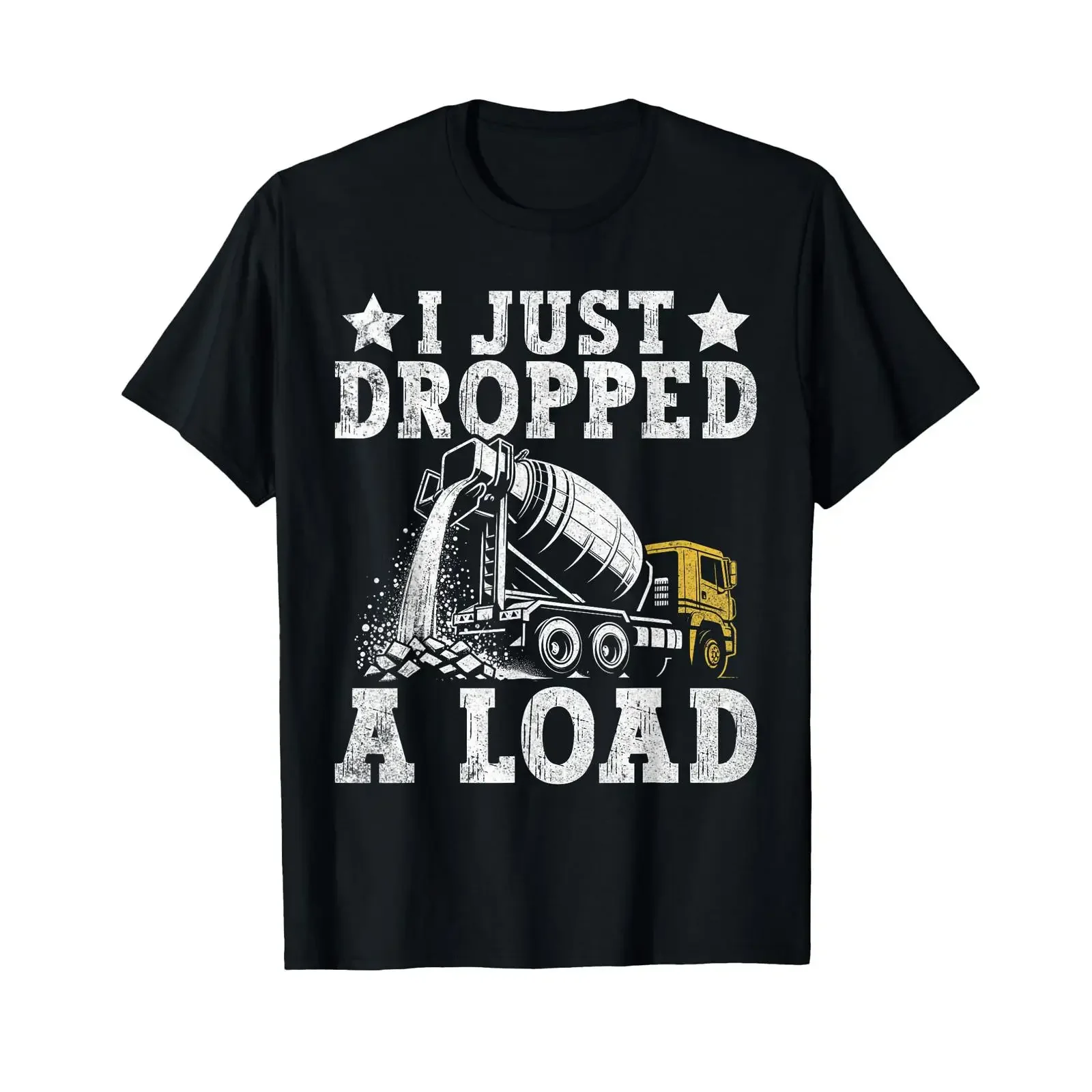 Concrete Cement Mixer Truck Driver T Shirt vintage Washed Stretched Top For Everyday Wear fashion Unisex streetwear homme