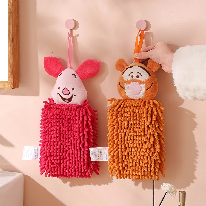 MINSO Disney Lotso Towels Hungable Kitchen Bathroom Absorbent Kawaii 3D Shape Towels Child Cartoon Cute Winnie pooh Hand Towels