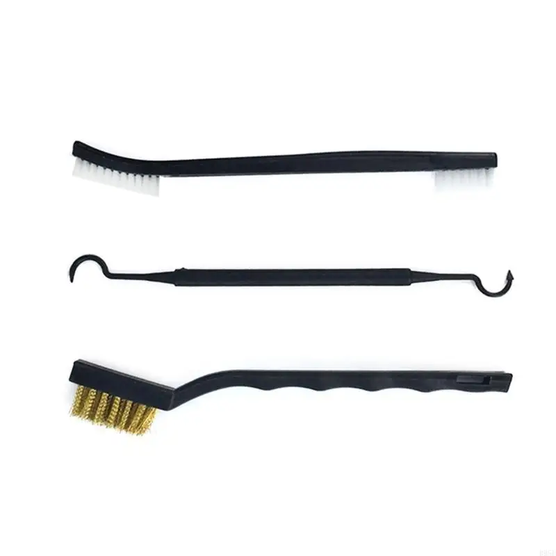3pcs Brass Wire Brush Paint Rust Remover Metal Polishing Burring Cleaning Brush B95B