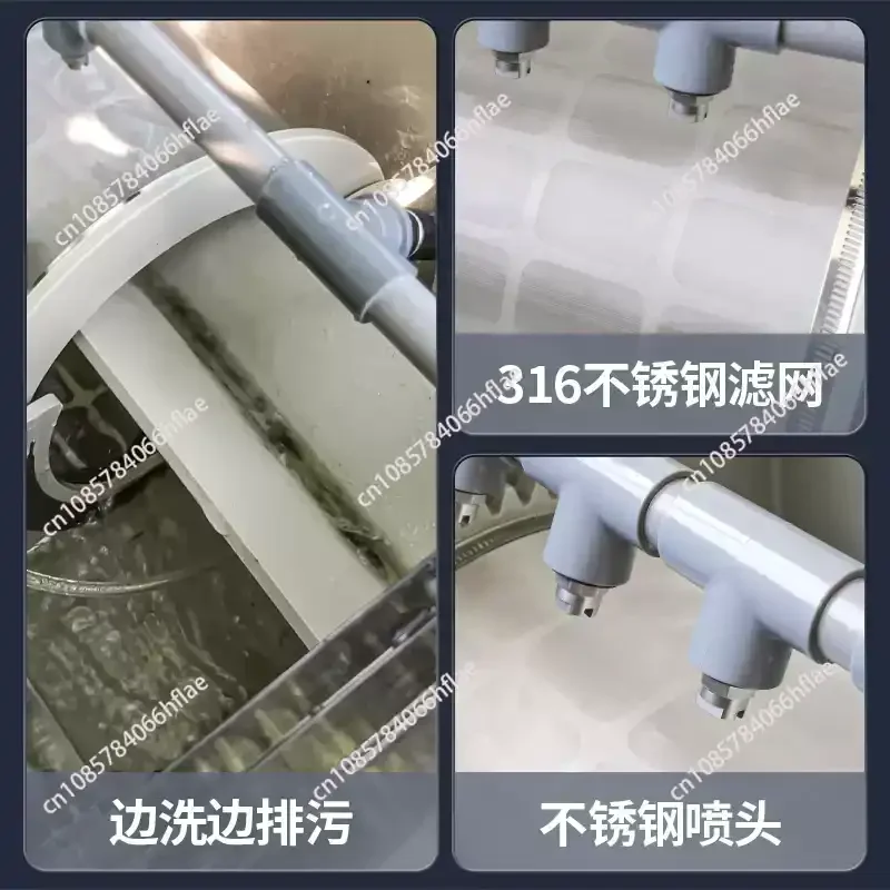 10‑Ton Rotary Drum Microfilter, Automatic Back‑washing Aquaculture Cotton Media Filter for Recirculating Water System