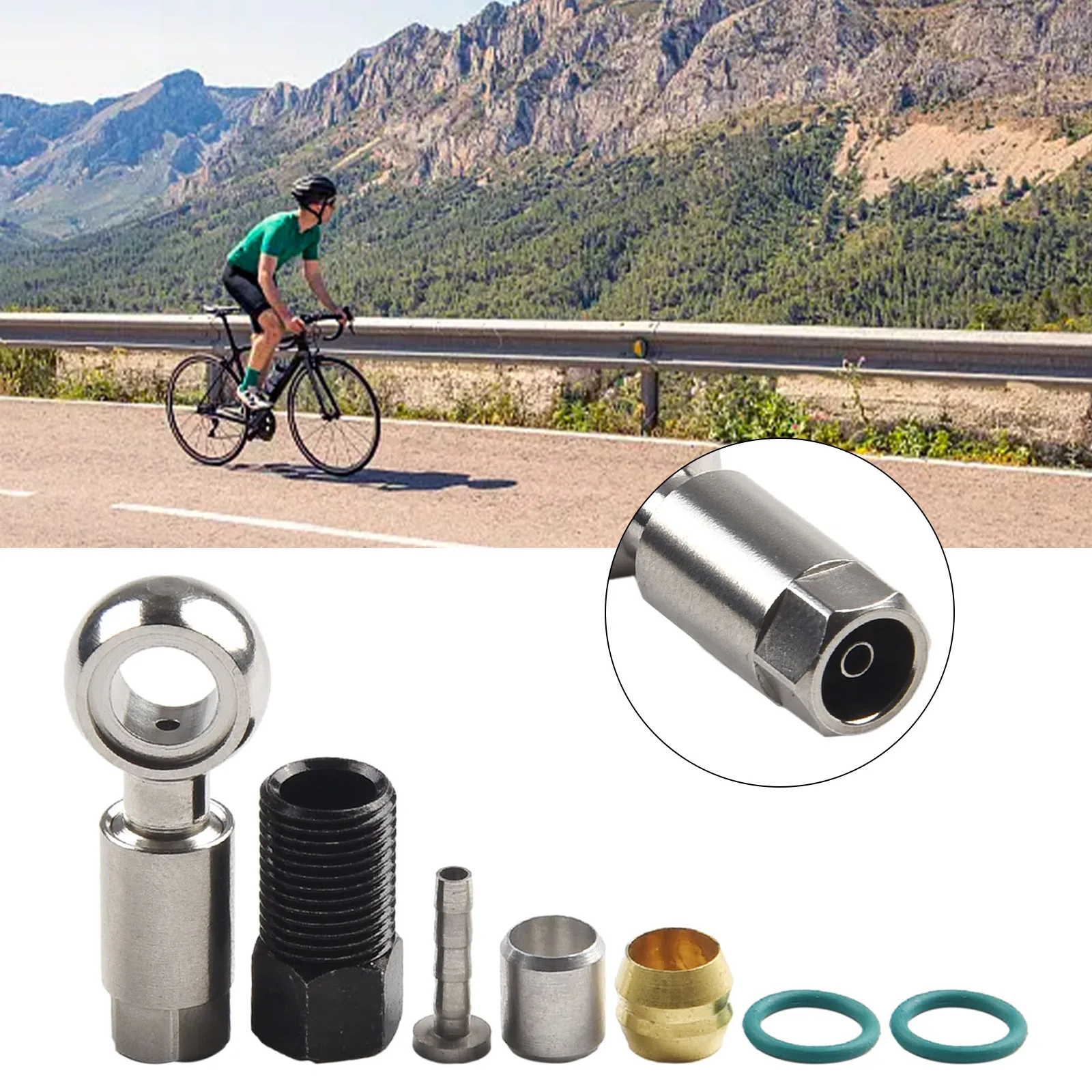 

Brake Hose Banjo Connector Cable End Banjo Set Connector Insert FOR-Shimano Hydraulic Disc Brake Hose BH90 Bicycle Parts