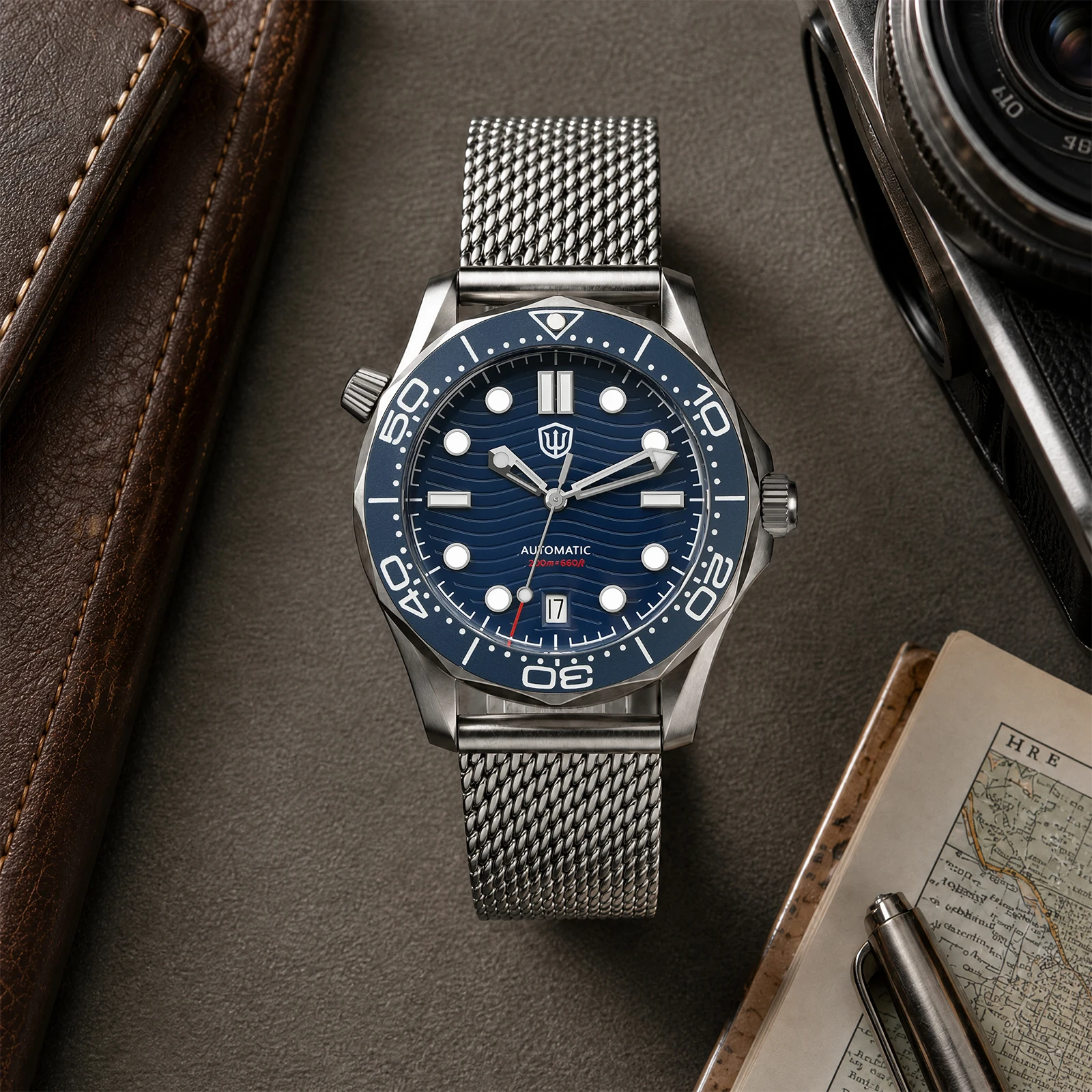 Watchdives WD007 39mm Dive Watch Titanium NTTD SL3001 Automatic Movement Sapphire Luminous Men Watches Waterproof 200M