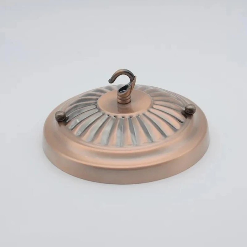 160mm Round Lamp Base Lotus Shaped Ceiling Plate with Hook Iron Ceiling Rose Metal Ceiling Canopy for Crystal Lamp Pendant Light
