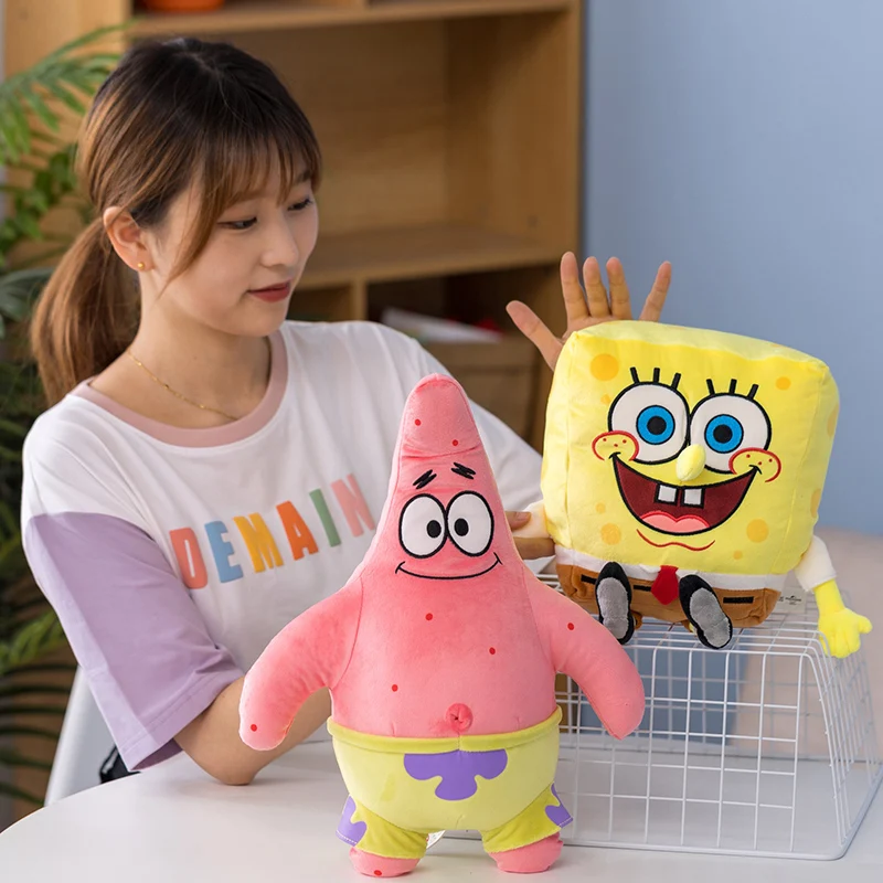 سبونجبوب سكوير بانتس أفخم Peluche دمية باتريك ستار يوجين H. Krabs غاري الحلزون ألعاب من نسيج مخملي رمي وسادة لطيف بلوشيز دمية