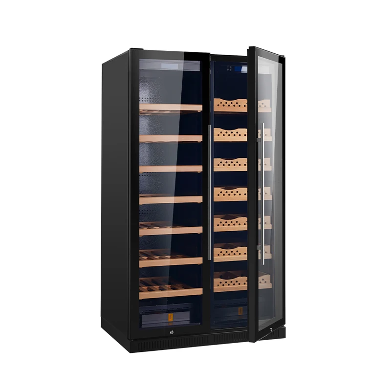 Multi-function Display 860L Cigar Humidor Cabinet Cedar Wood Cigar Humidor Cooler