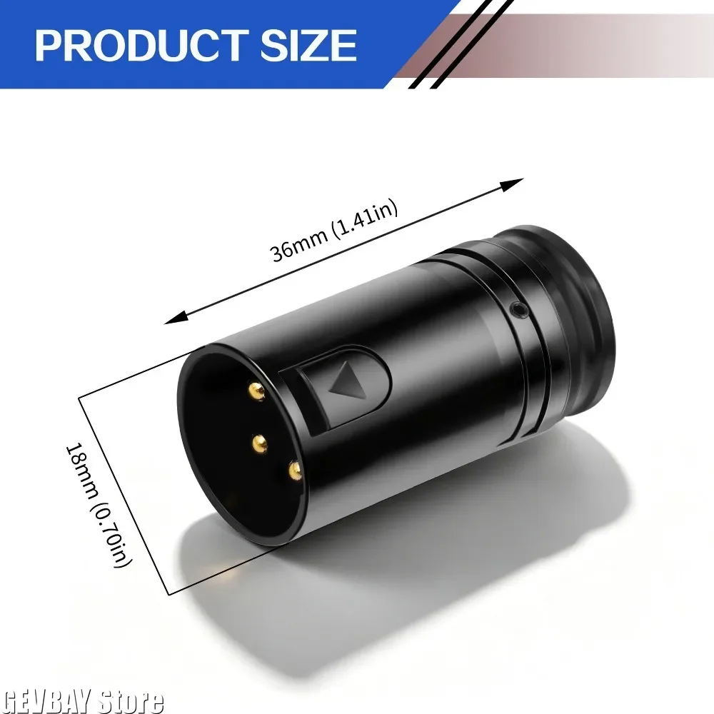 Male To Male/Female To Female Compact XLR Microphone Solder Adapter 90 Degree Right Angle XLR Microphone Audio Cables Connector - view 3
