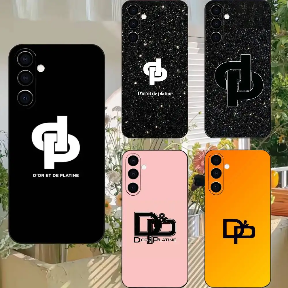 Mehrfarbige D-D P Logo Hülle Schwarze Weiche Silikon-Handyhülle für Samsung A73 20,21,22,31,32,52,53,72