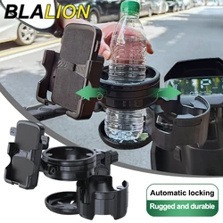 BLALION 2 In 1 Motorcycle Stroller Cup Holder Phone Holder 360 Rotation Adjustable Universal for Bike Wheelchair Bicycle Rack