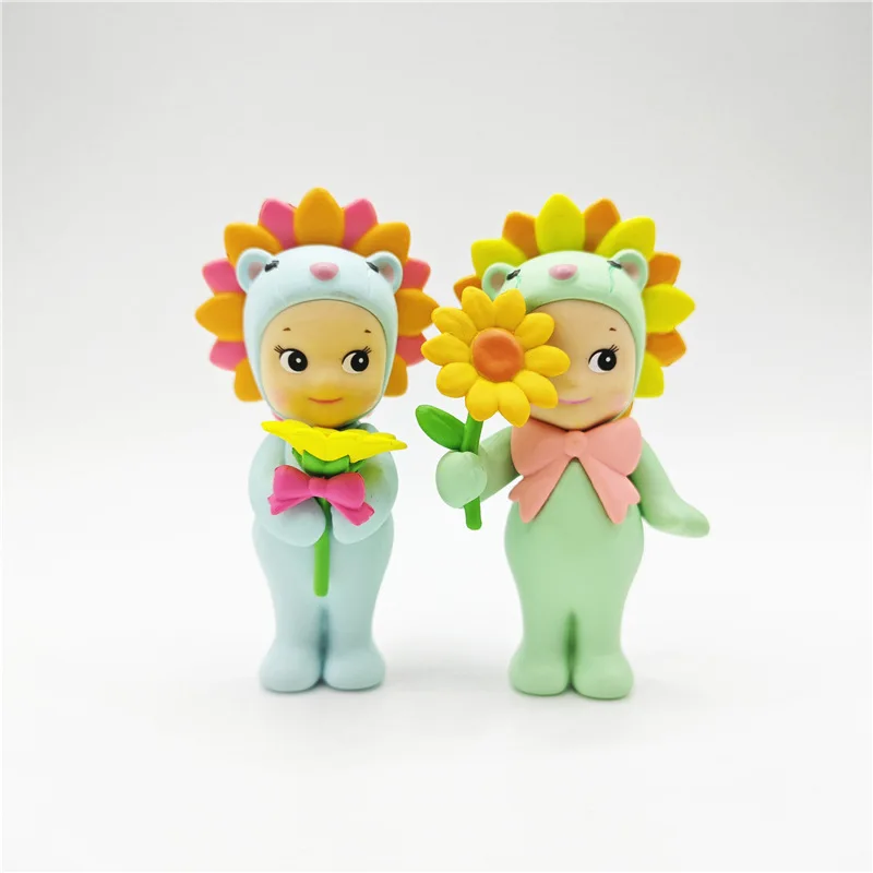 Réplica de Sonny Angel, caja ciega de la serie de flores y plantas, figuras de Anime, rosa, girasol, cajas misteriosas, adornos, muñecas bonitas, Mini regalos