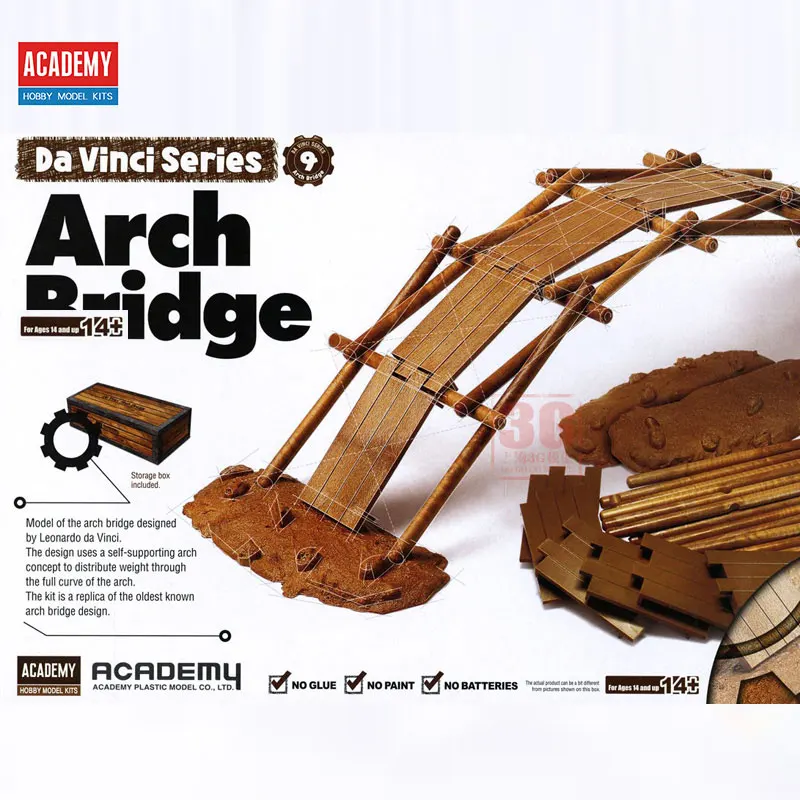 

Academy assembly model kit 18153 arch bridge model glue-free