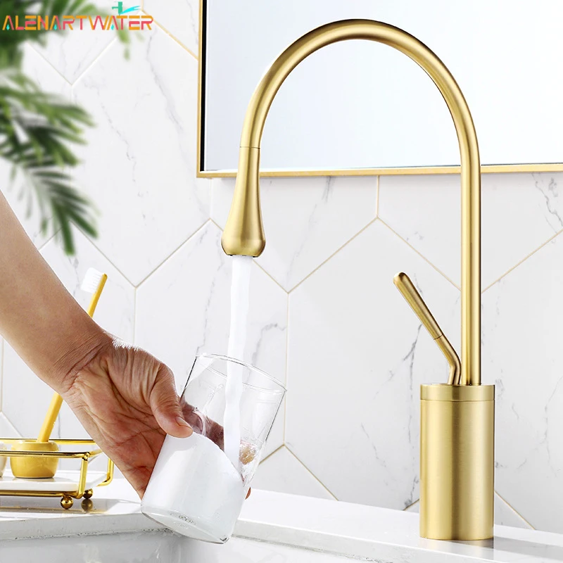 Kitchen Faucet Pull Out Stream Sprayer Deck Mounted Matte Black Mixer Tap 360 Degree Rotation  Kitchen Sink Hot Cold Taps