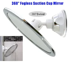 Fogless Makeup Mirror With Holder Suction Cup 360 Rotation Shower Shave Round Mirrors Bathroom Mirrors Washroom Fog Free New