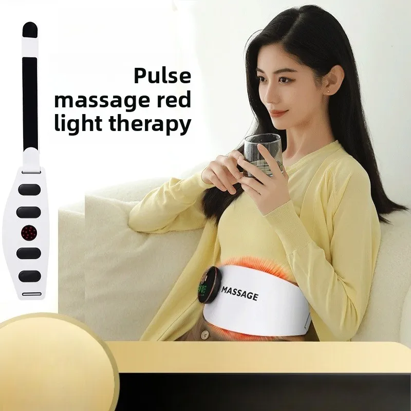 Ems Fitness Equipment Red Light Pulse Waist Belt Slimming Heating Application Weight Loss Device Shaping and Fat Bursting Device