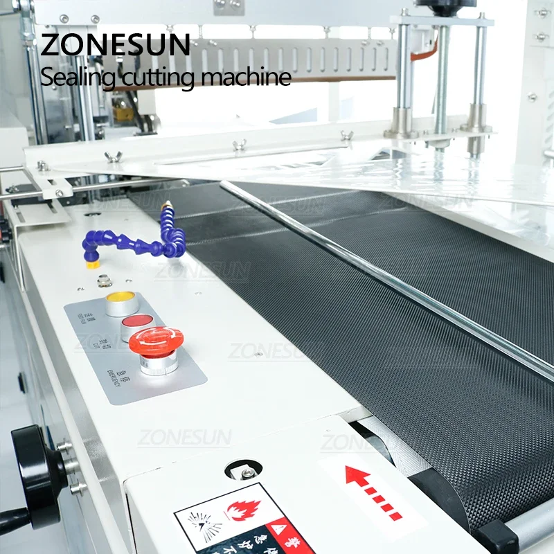 ZONESUN ZS-BF450 Side Sealing Cutting Machine Automatic Shrink Film Wrapping for Cosmetics Books Food Drink and Software Packing