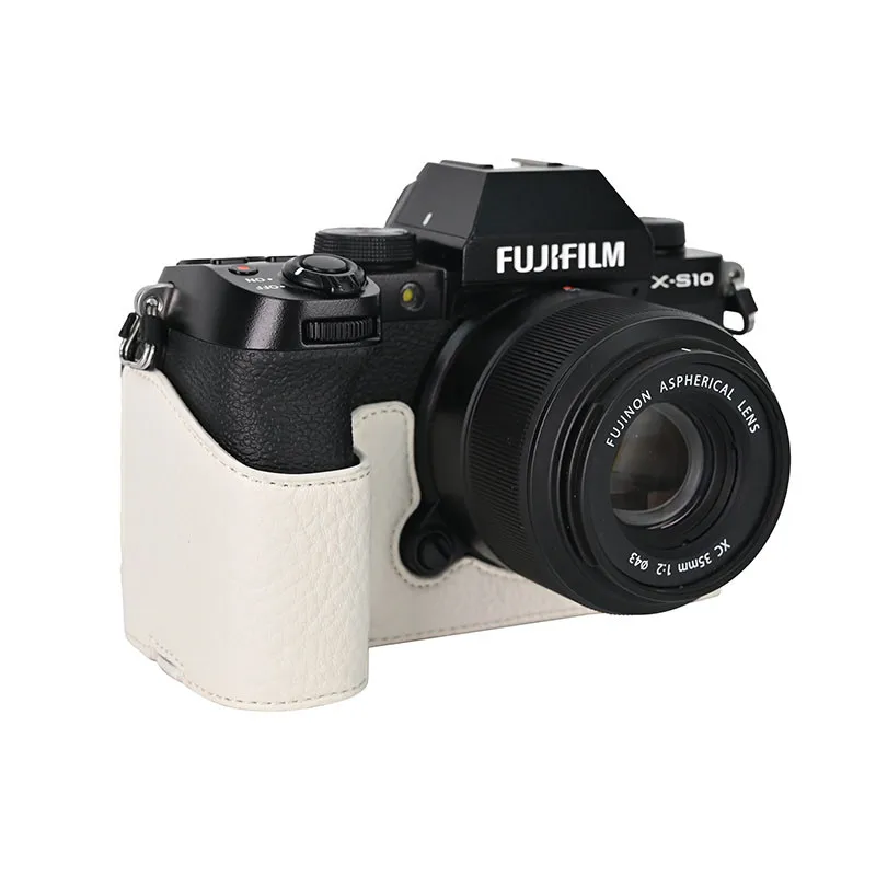 Pu Leather Camera Case Half Case Body For Fujifilm XS10