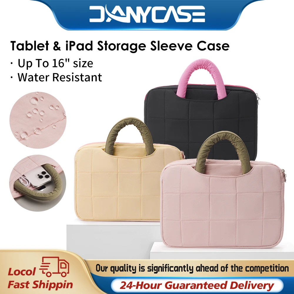

Tablet Sleeve Bag 14 15.6in For ipad 11th a16 case 10th Generation For MacBook Samsung Xiaomi Waterproof Zipper Pouch Handbag