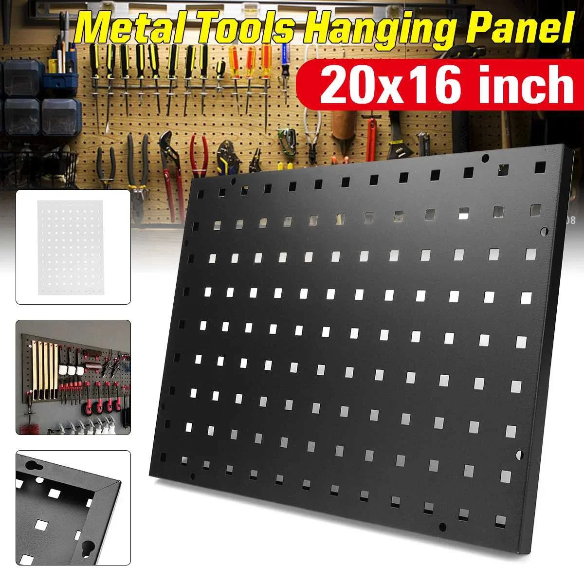 500x400mm Hanging Board Plate Hook Parts Storage Garage Unit Shelving Tool Organizer Tool Boxes Wall-Mounted Hardware Tool